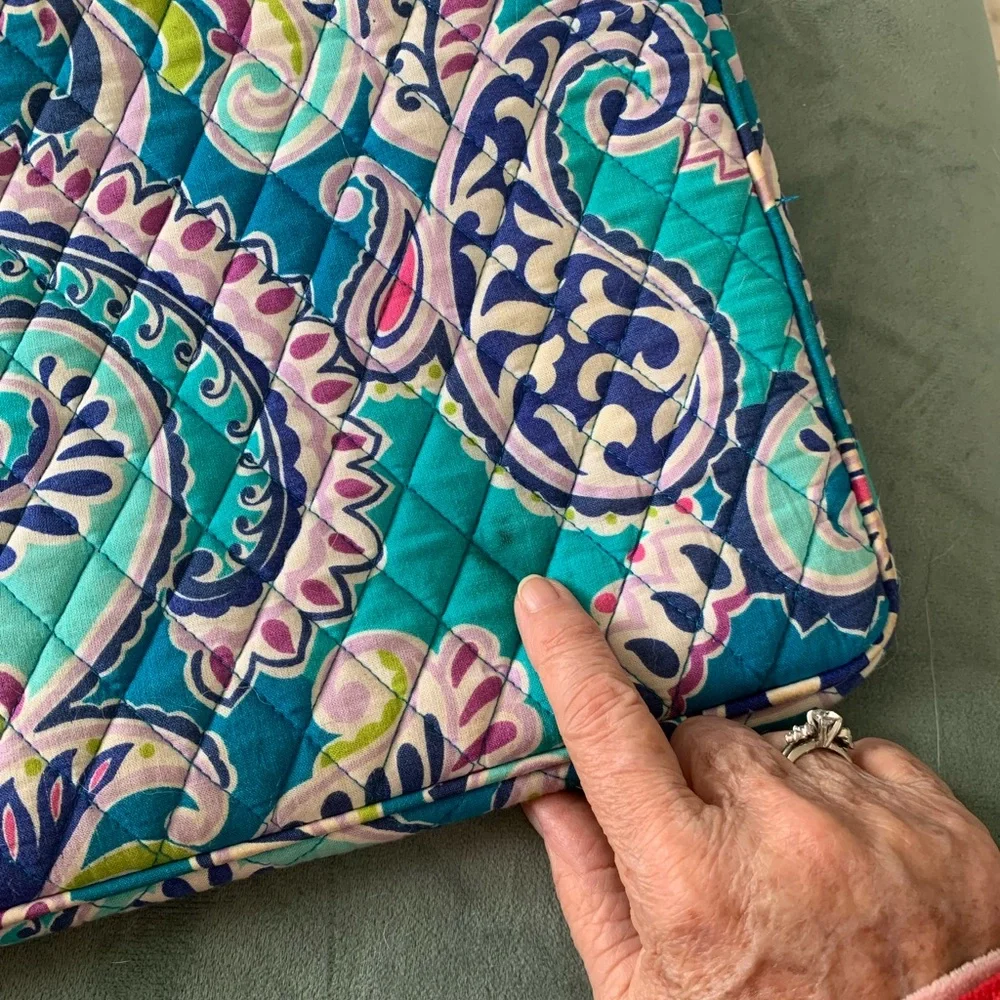 Vera Bradley Paisley Laptop Sleeve - Blue and Pink